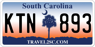 SC license plate KTN893