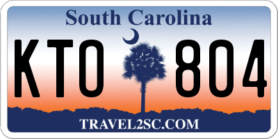 SC license plate KTO804