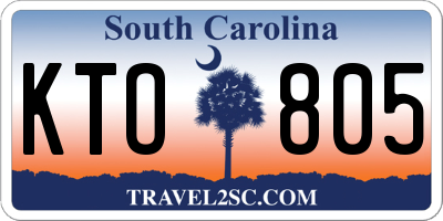 SC license plate KTO805