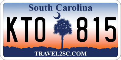SC license plate KTO815