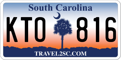 SC license plate KTO816