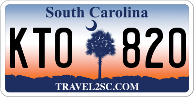 SC license plate KTO820