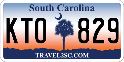 SC license plate KTO829