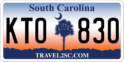 SC license plate KTO830
