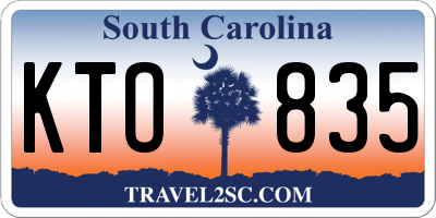 SC license plate KTO835