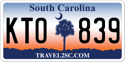 SC license plate KTO839
