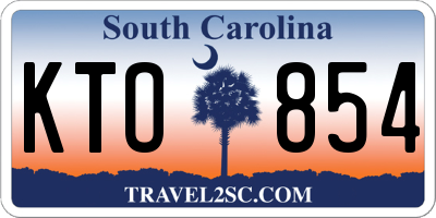 SC license plate KTO854