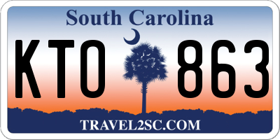 SC license plate KTO863