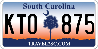 SC license plate KTO875