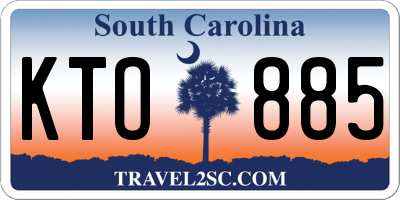 SC license plate KTO885
