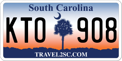 SC license plate KTO908