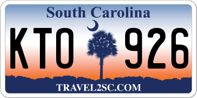SC license plate KTO926