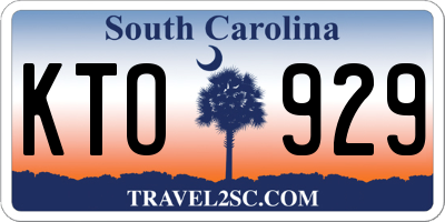 SC license plate KTO929