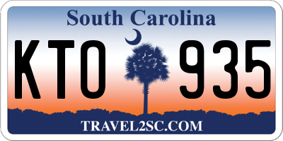 SC license plate KTO935