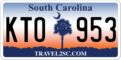 SC license plate KTO953