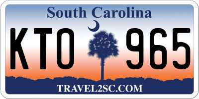 SC license plate KTO965