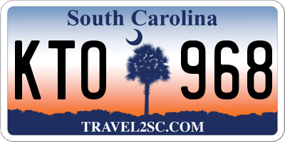 SC license plate KTO968