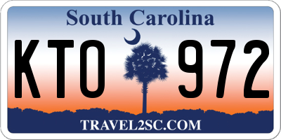 SC license plate KTO972