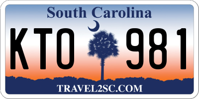 SC license plate KTO981