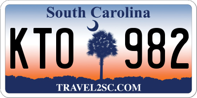 SC license plate KTO982