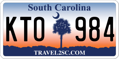 SC license plate KTO984