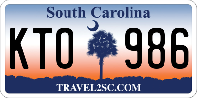 SC license plate KTO986