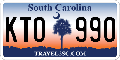 SC license plate KTO990