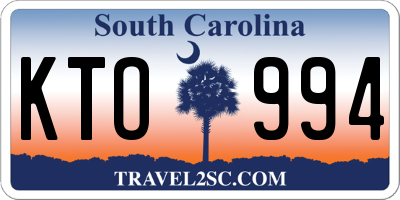 SC license plate KTO994
