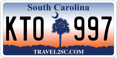 SC license plate KTO997