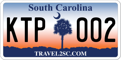 SC license plate KTP002
