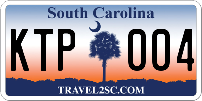 SC license plate KTP004