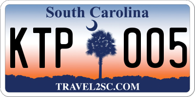 SC license plate KTP005