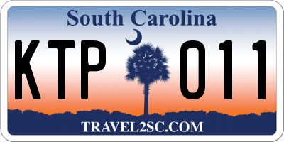 SC license plate KTP011