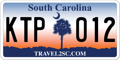 SC license plate KTP012