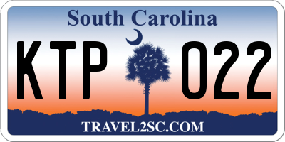 SC license plate KTP022
