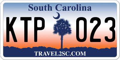 SC license plate KTP023