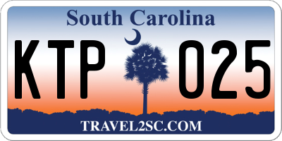 SC license plate KTP025