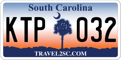 SC license plate KTP032