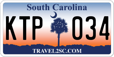 SC license plate KTP034