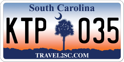 SC license plate KTP035