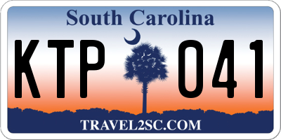 SC license plate KTP041
