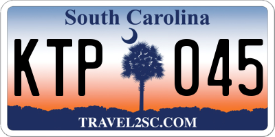 SC license plate KTP045