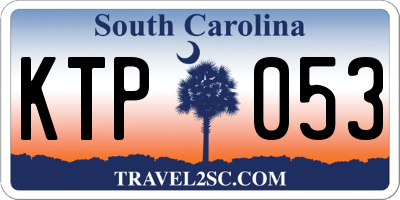 SC license plate KTP053