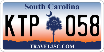 SC license plate KTP058