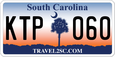 SC license plate KTP060
