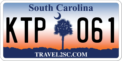 SC license plate KTP061