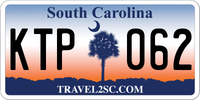 SC license plate KTP062