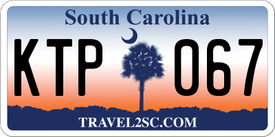 SC license plate KTP067