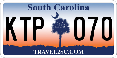 SC license plate KTP070