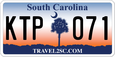 SC license plate KTP071